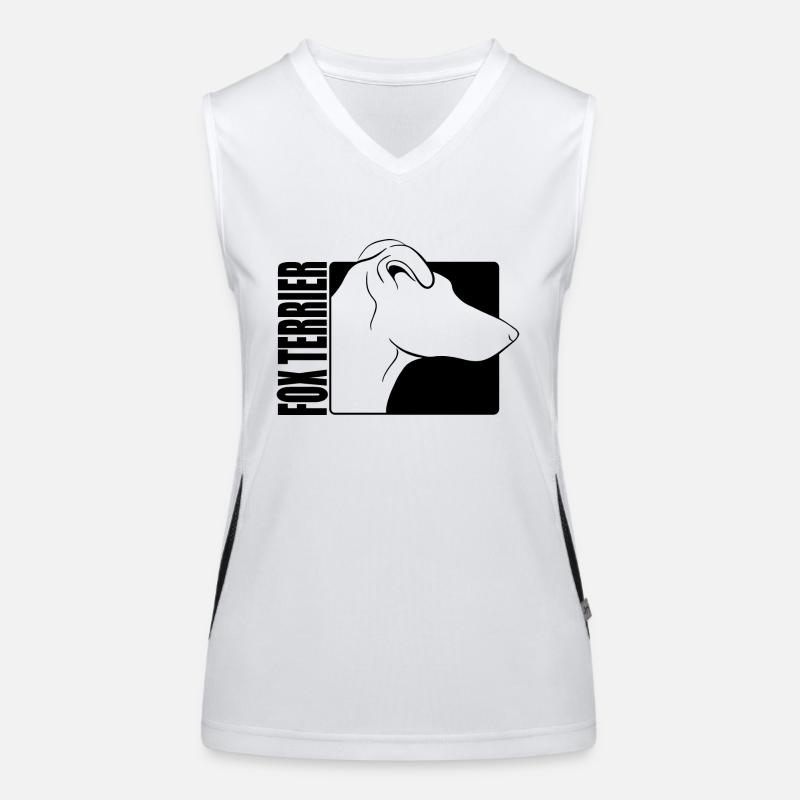 Smooth Fox Terrier Profil Wilsigns Hunde Hund Funktionelles Kontrast-Tank Top für Frauen