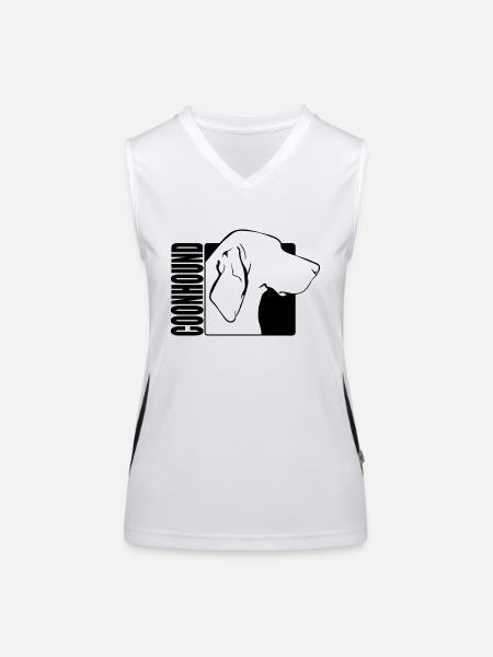 Coonhound Profile Dogs Dog Wilsigns - Women's Functional Contrast Tank Top - white/black - Front