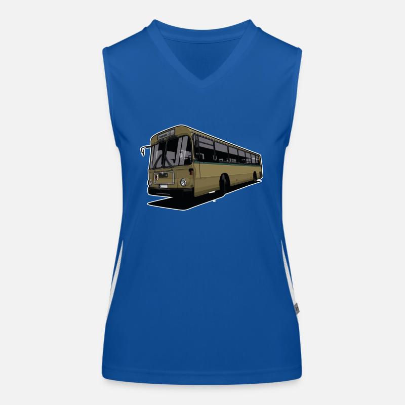 Oldtimer Bus // Illustration Funktionelles Kontrast-Tank Top für Frauen