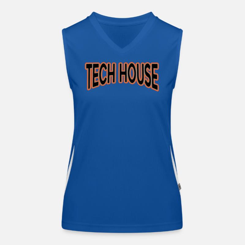 Tech House Techno House Musik Funktionelles Kontrast-Tank Top für Frauen