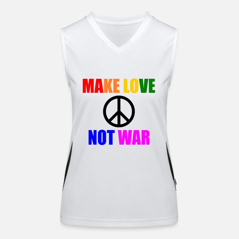 Make love not war Débardeur respirant contrasté Femme