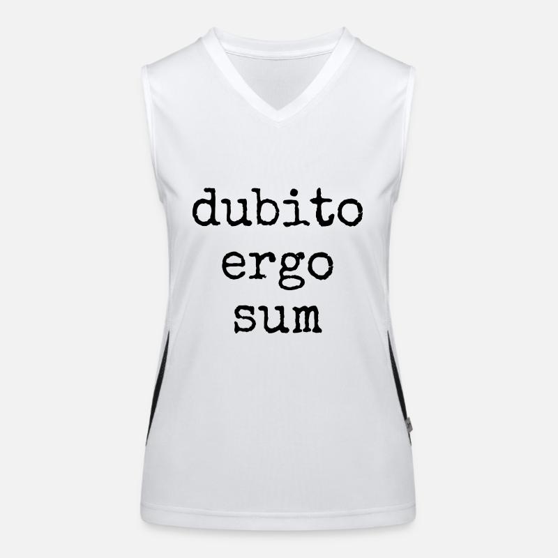 dubito ergo sum - I doubt therefore I am - saying Women's Functional Contrast Tank Top