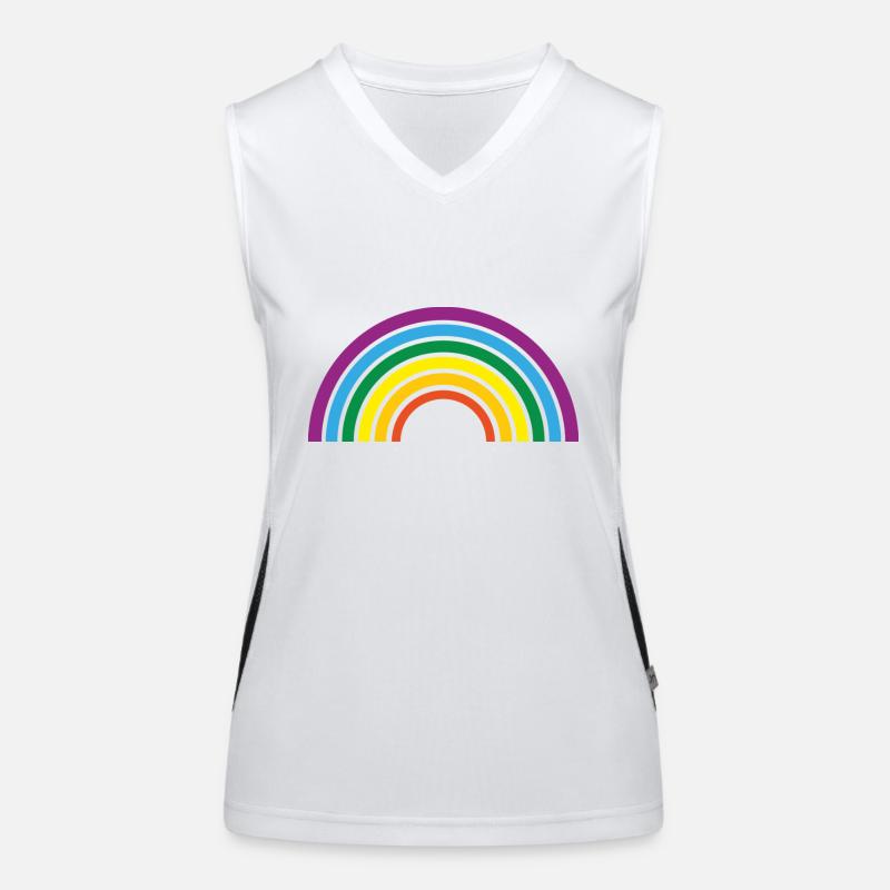 Regenbogen Funktionelles Kontrast-Tank Top für Frauen