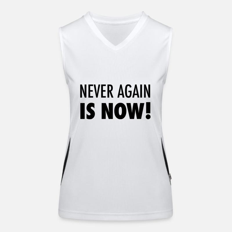 Never again is now Women's Functional Contrast Tank Top