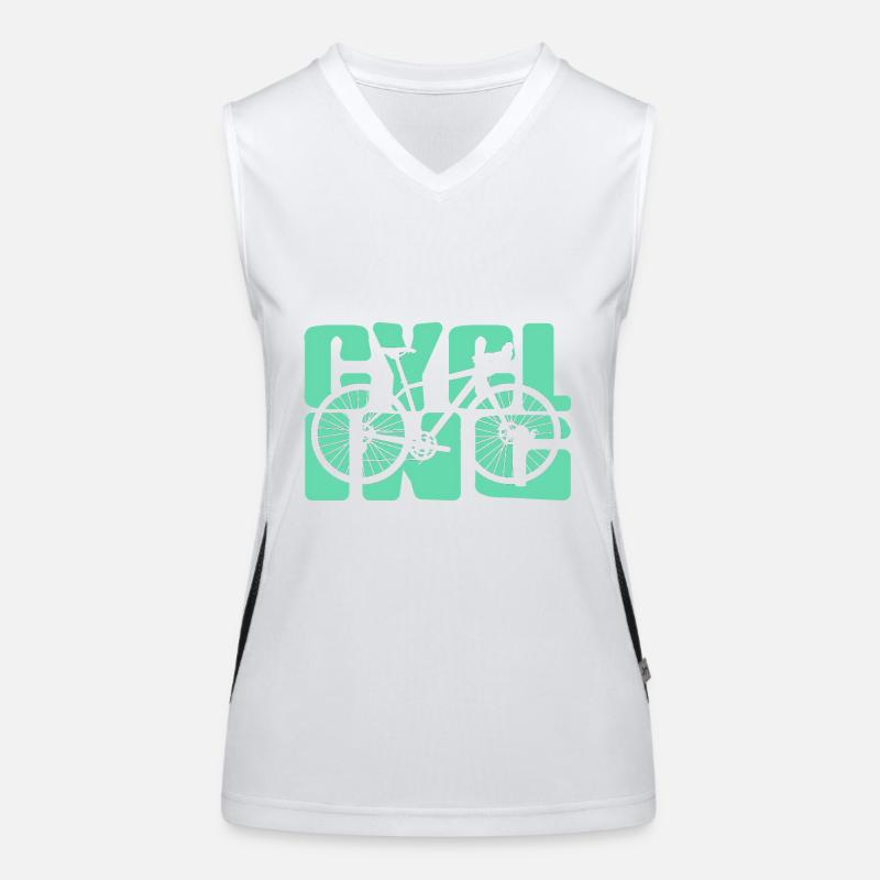 Explore the Outdoors Two Wheel Adventure Quote Funktionelles Kontrast-Tank Top für Frauen