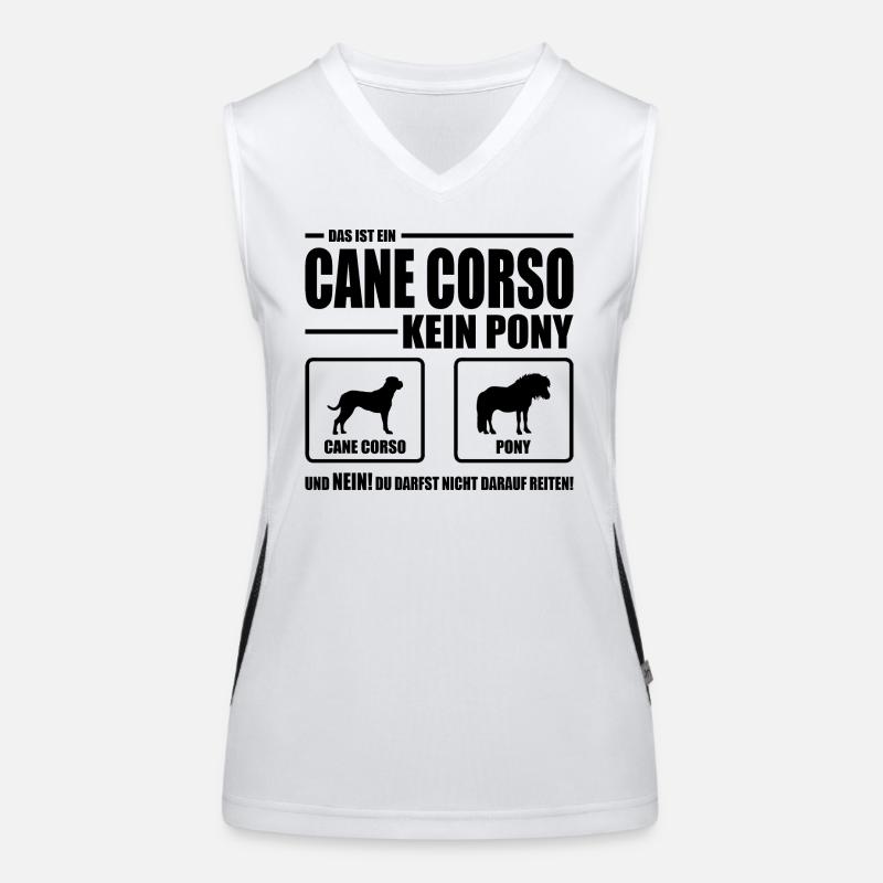 CANE CORSO kein Pony Hundespruch Wilsigns Hunde Funktionelles Kontrast-Tank Top für Frauen
