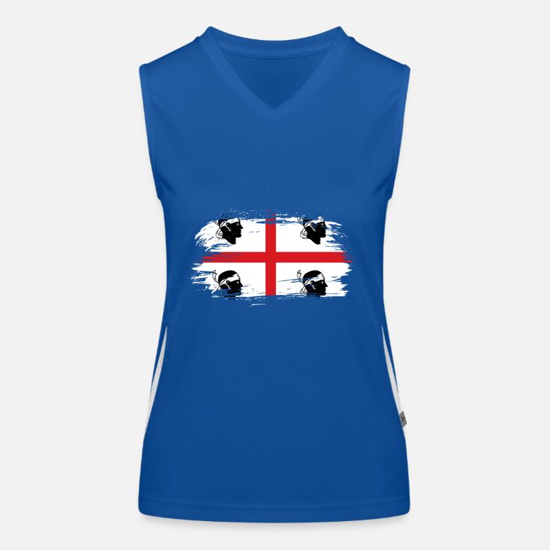 Drapeau vintage de Sardaigne Débardeur respirant contrasté Femme