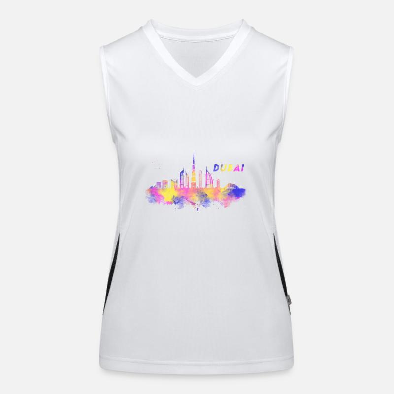 Skyline Dubaï Débardeur respirant contrasté Femme