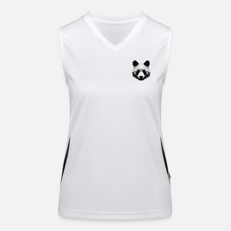 Panda polygone minimaliste Débardeur respirant contrasté Femme