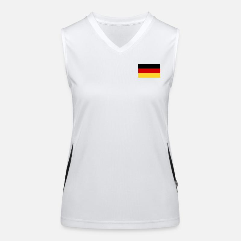 Drapeau allemand Débardeur respirant contrasté Femme