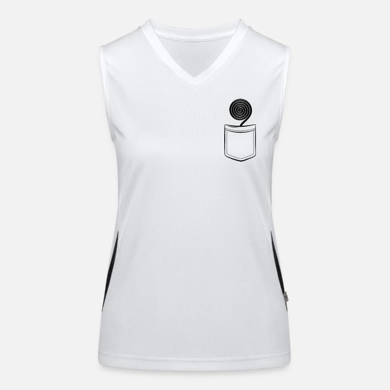 Mein Lakritz in der Tasche - Brusttasche Funktionelles Kontrast-Tank Top für Frauen