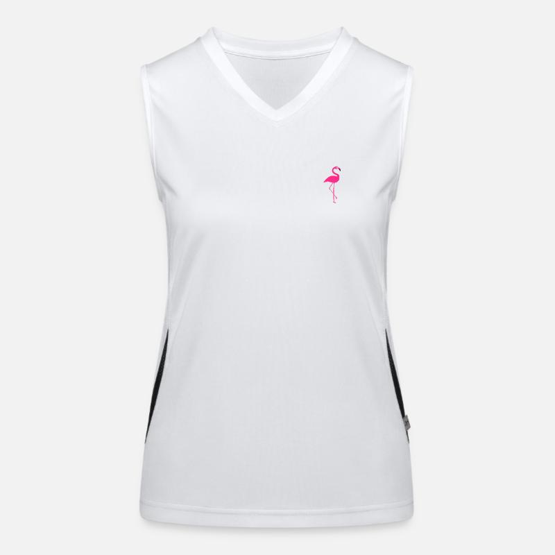 Flamingo (Logo klein) Funktionelles Kontrast-Tank Top für Frauen