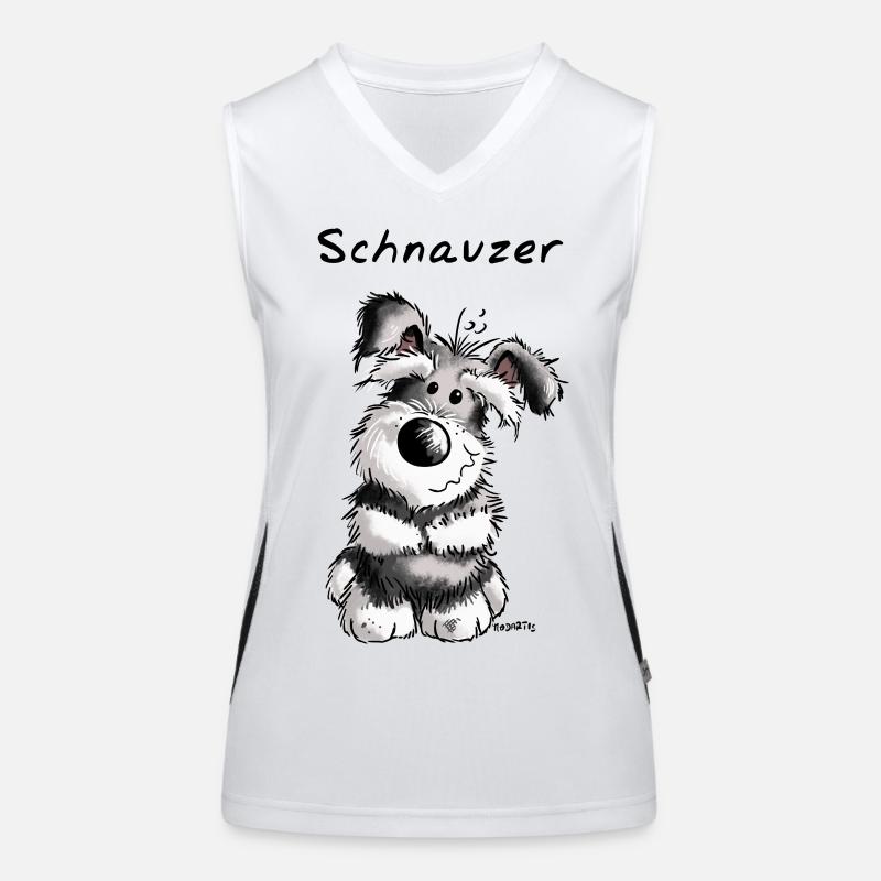 Fröhlicher Schnauzer Funktionelles Kontrast-Tank Top für Frauen