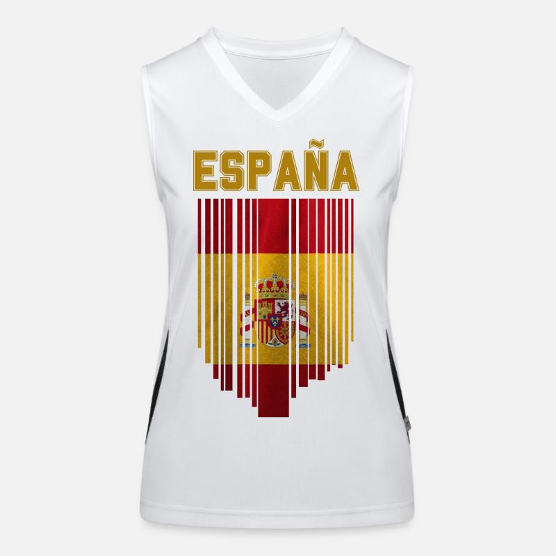 Flagge Spaniens, spanischer Stolz Funktionelles Kontrast-Tank Top für Frauen