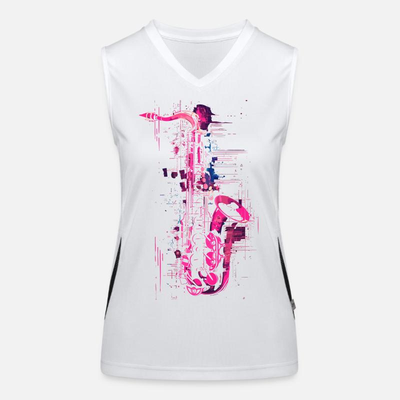 Saxophone Graphics Women's Functional Contrast Tank Top
