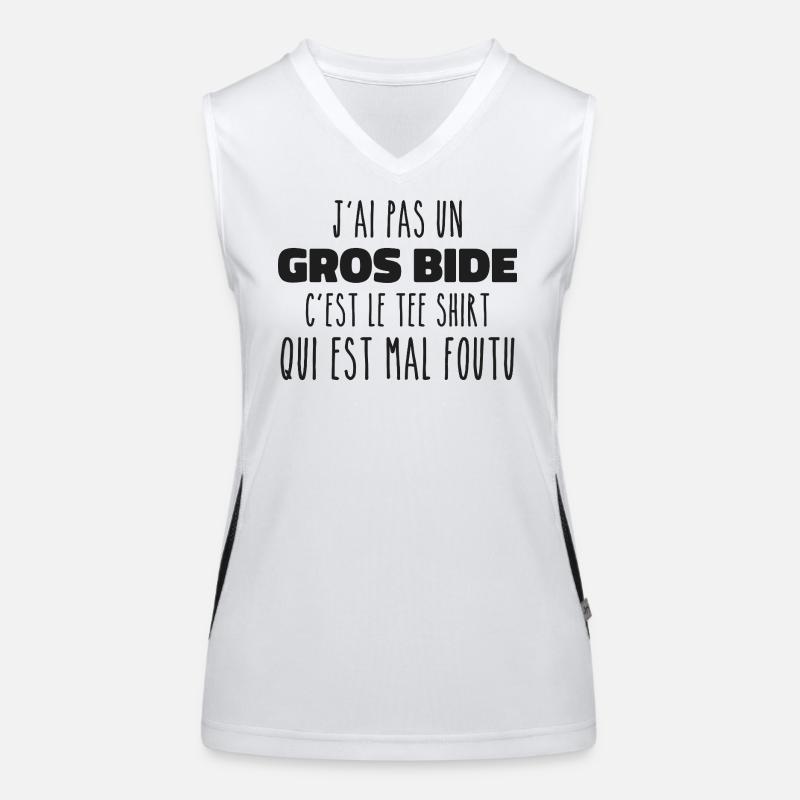 J'ai Pas Un Gros Bide C'est Le Tee Shirt Cadeau Débardeur respirant contrasté Femme