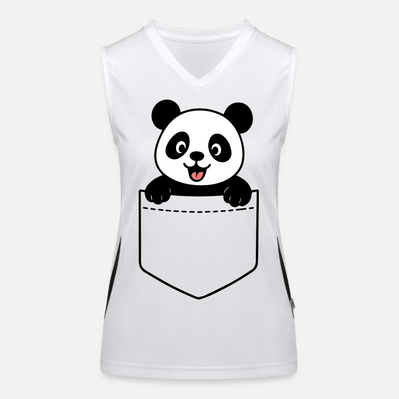 Panda heureux Débardeur respirant contrasté Femme