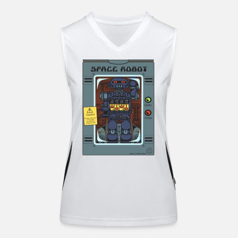 Robot spatial jouet. Débardeur respirant contrasté Femme