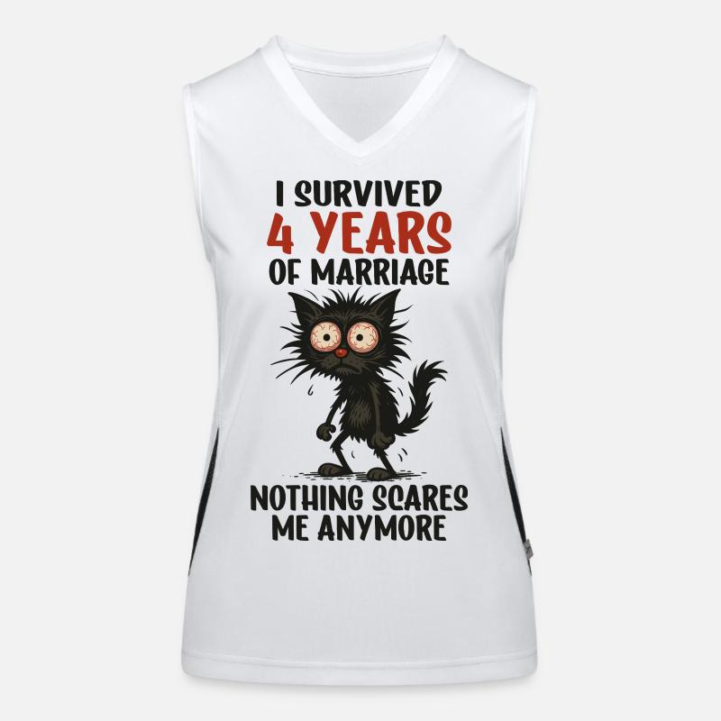 Cadeau du 4e anniversaire de mariage Mari Mari Épouse Débardeur respirant contrasté Femme