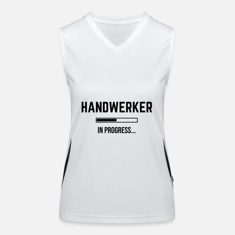 Handwerker In Progress Funktionelles Kontrast-Tank Top für Frauen