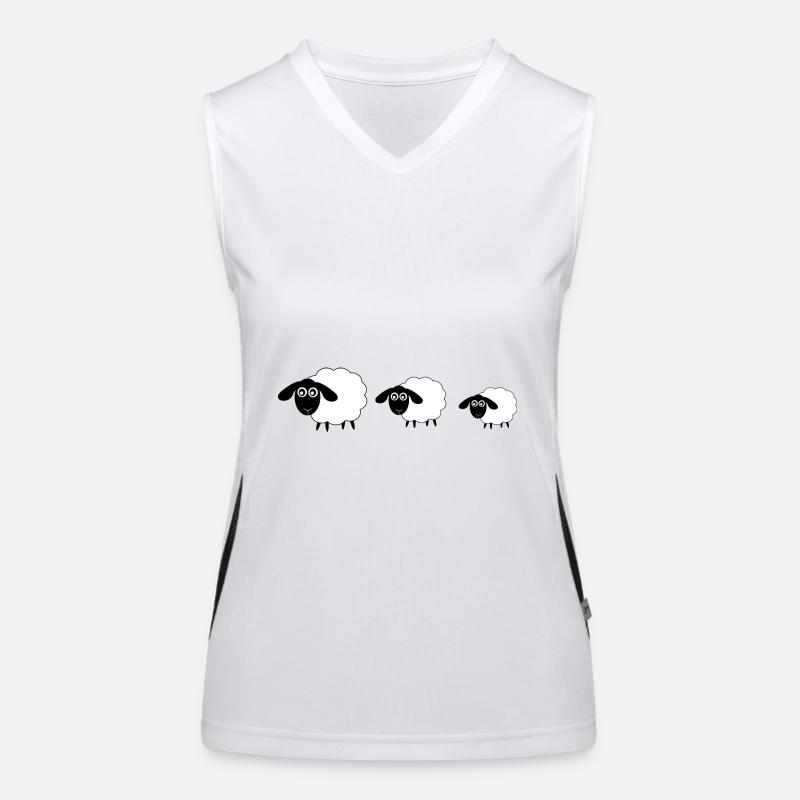 Schafe Schäfchen Lamm Funktionelles Kontrast-Tank Top für Frauen