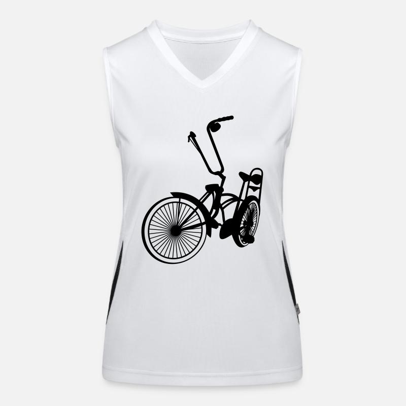 Lowrider Bike mit Speichen Funktionelles Kontrast-Tank Top für Frauen