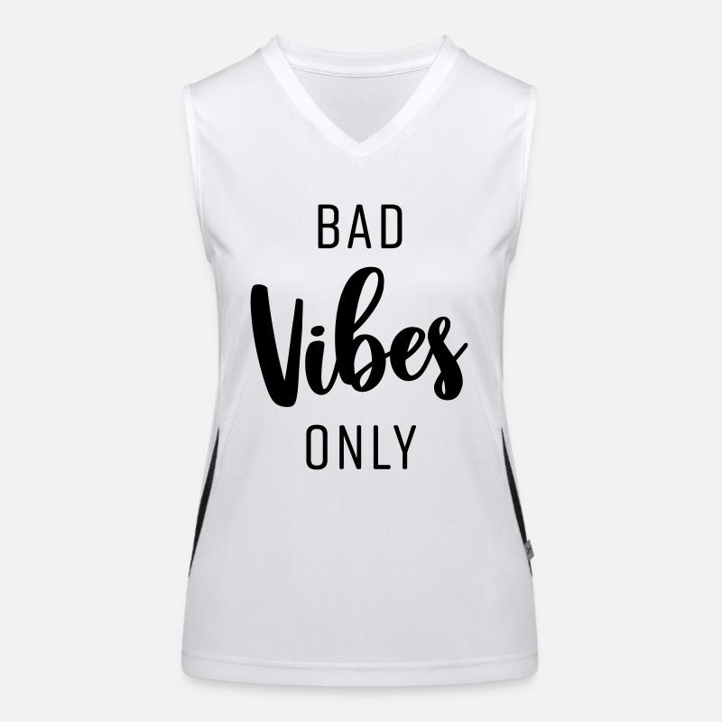 BAD VIBES ONLY Funktionelles Kontrast-Tank Top für Frauen