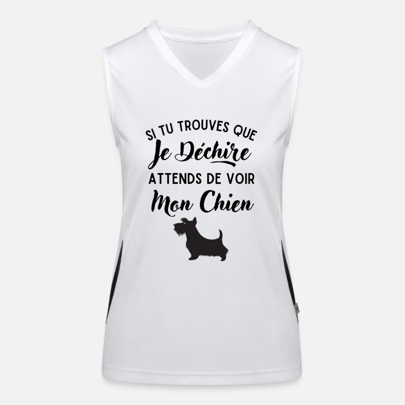 Mon Chien déchire 2 Débardeur respirant contrasté Femme