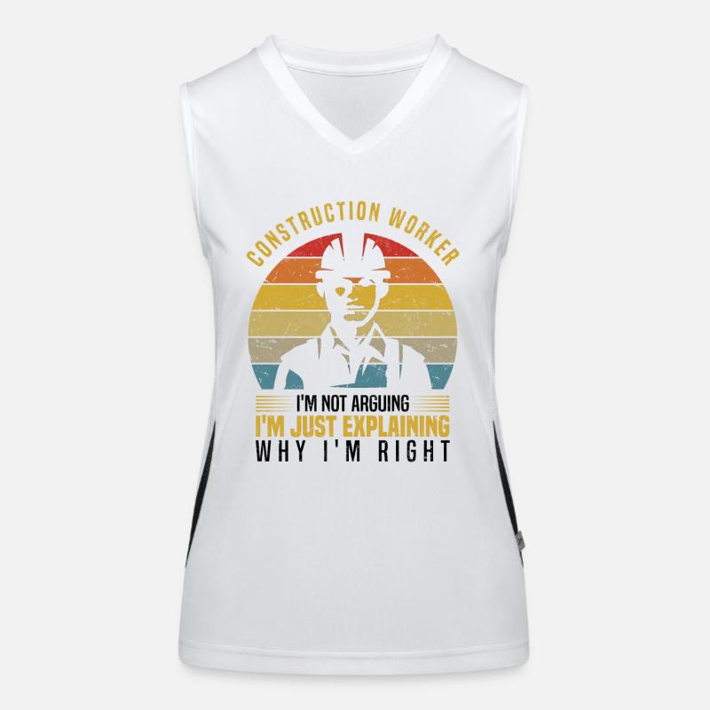 Construction worker Women's Functional Contrast Tank Top