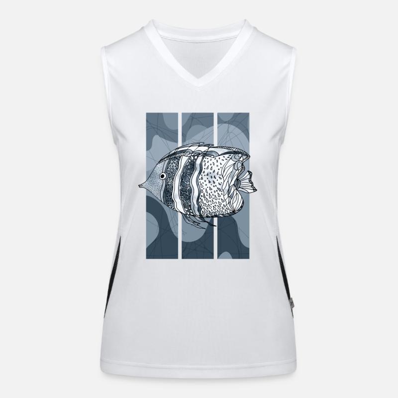 Fisch Funktionelles Kontrast-Tank Top für Frauen
