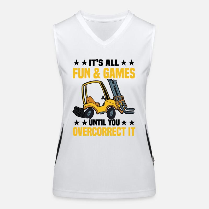 Forklift driver Women's Functional Contrast Tank Top