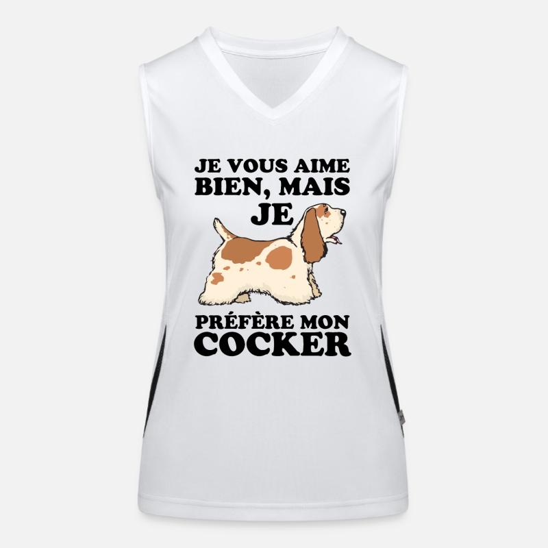 je préfère mon cocker 1 Débardeur respirant contrasté Femme