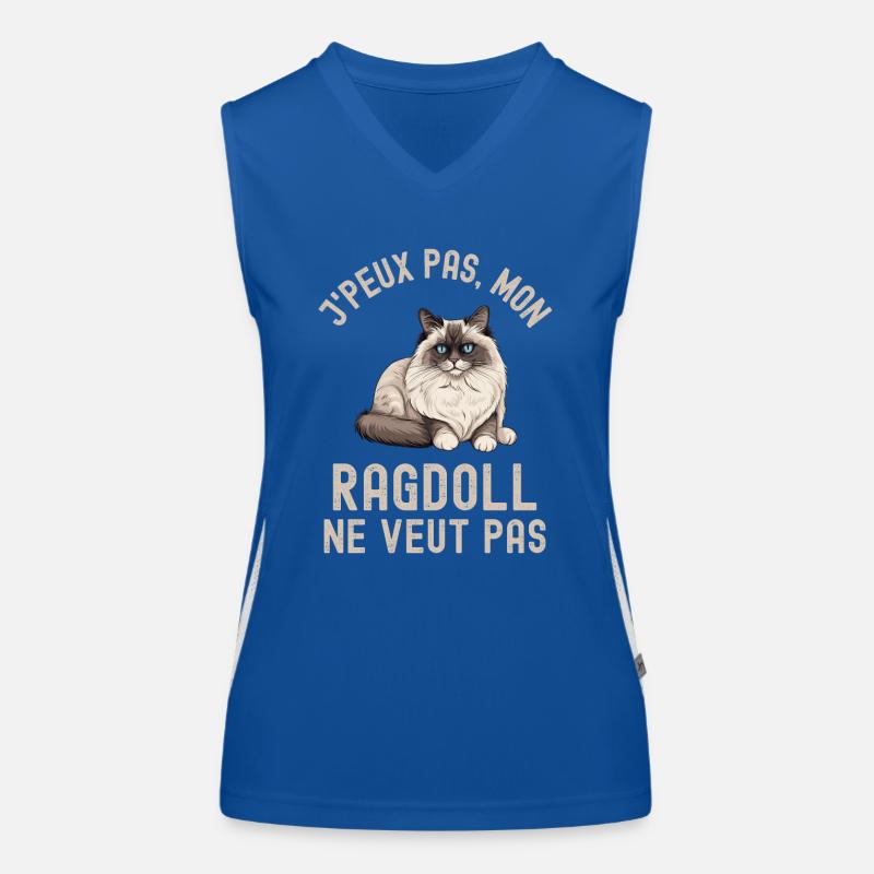 Mon Ragdoll veut pas Débardeur respirant contrasté Femme