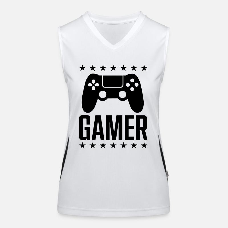 Gamer Game Controller Women's Functional Contrast Tank Top