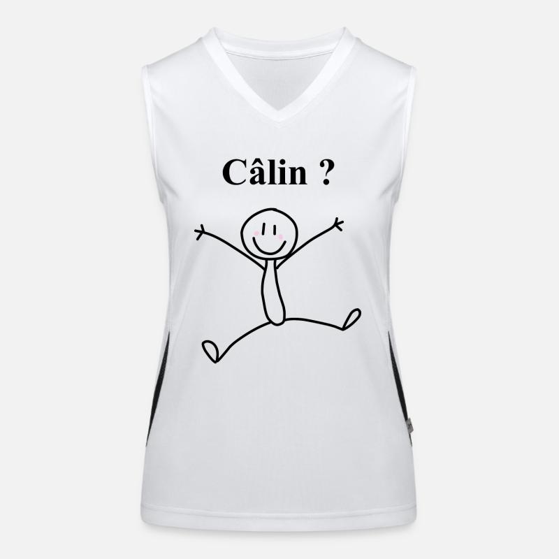 Fais moi un câlin Débardeur respirant contrasté Femme