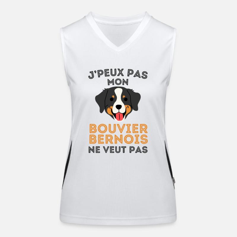 Chien de race bouvier bernois Débardeur respirant contrasté Femme