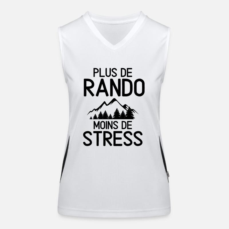 Plus de randonnée moins de stress Débardeur respirant contrasté Femme