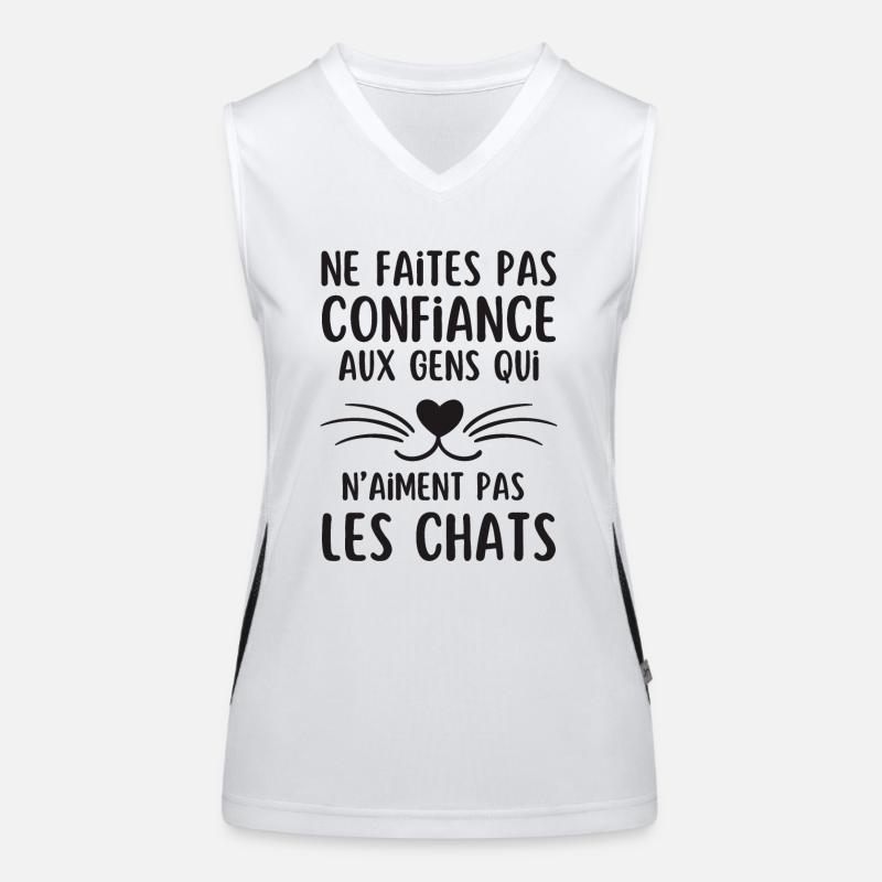 Ne Faites Pas aux gent qui naiment pas les chats 1 Débardeur respirant contrasté Femme