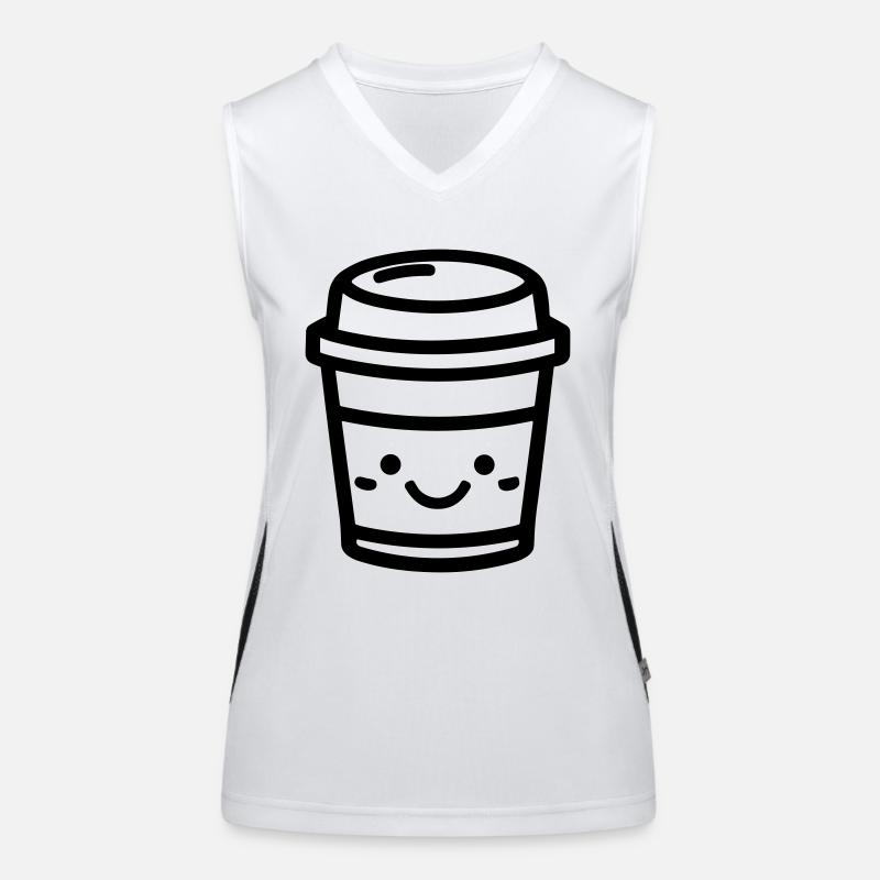 Kaffeebecher Funktionelles Kontrast-Tank Top für Frauen