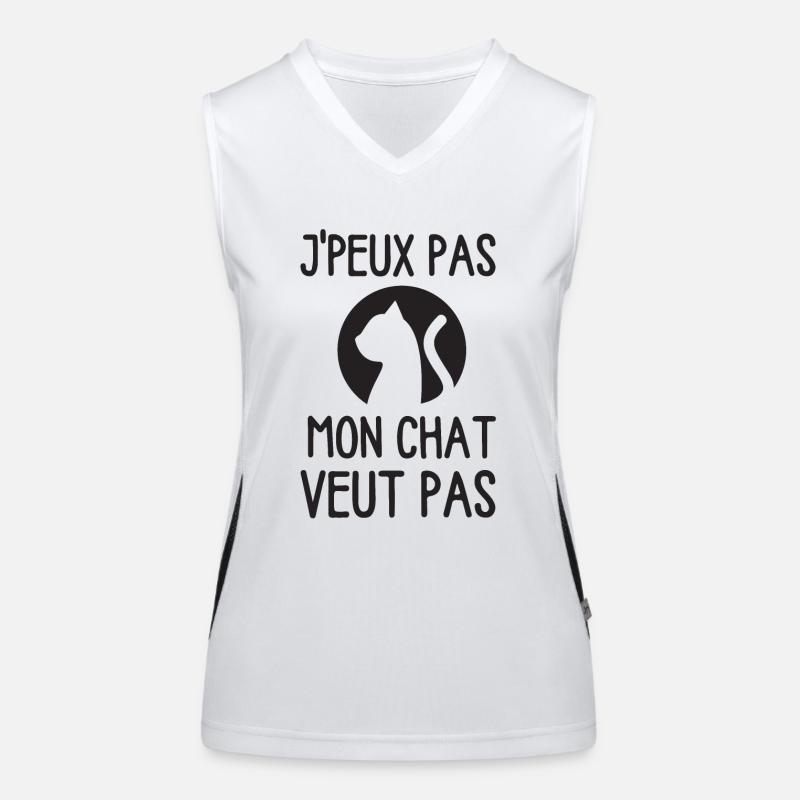 Chat mignon Ragdoll chaton doux Débardeur respirant contrasté Femme