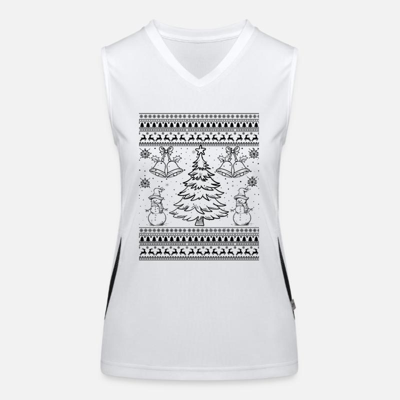Christmas Tree Pattern Women's Functional Contrast Tank Top
