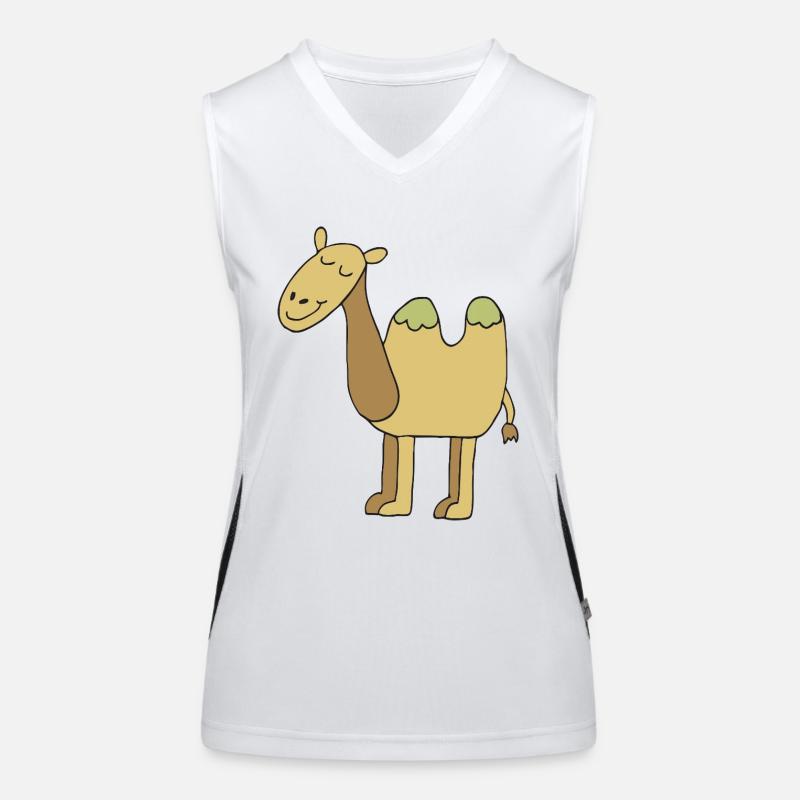 kamel Funktionelles Kontrast-Tank Top für Frauen