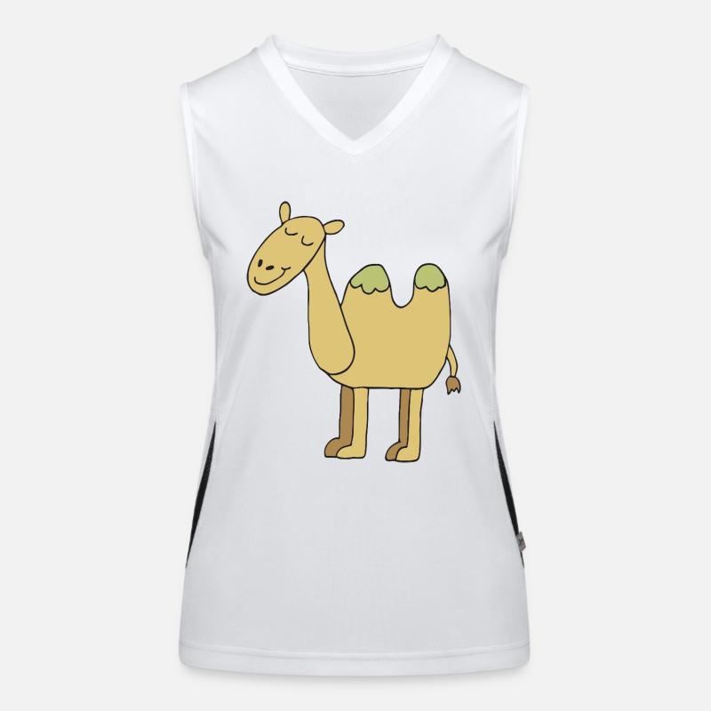 kamel Funktionelles Kontrast-Tank Top für Frauen