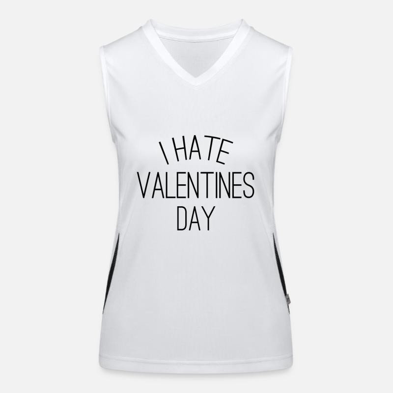 I hate Valentines Day - Valentinstag Funktionelles Kontrast-Tank Top für Frauen
