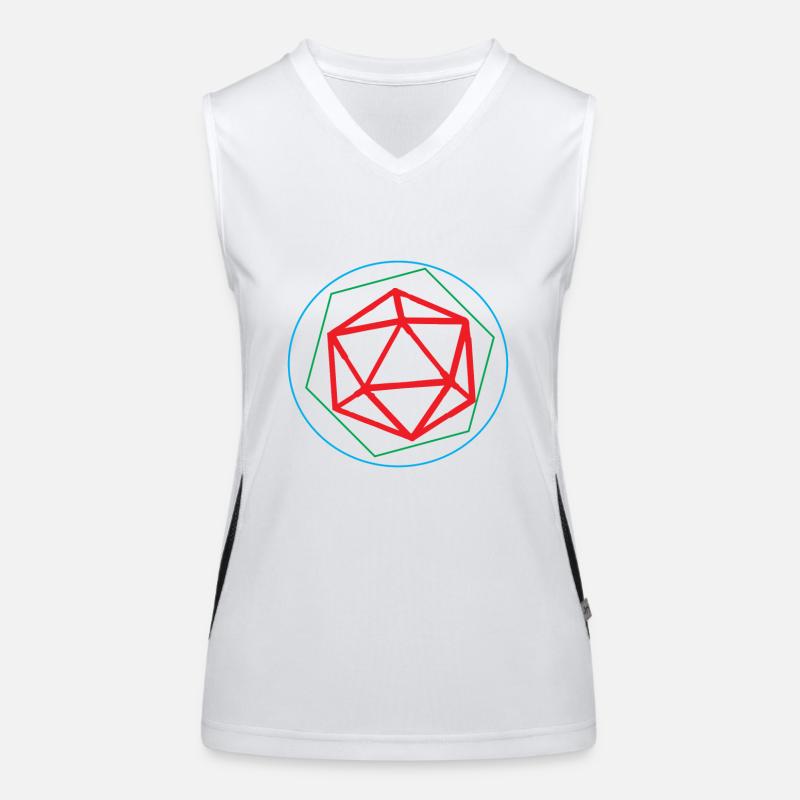 D20 Dice Evolution RPG Game Gift Women's Functional Contrast Tank Top