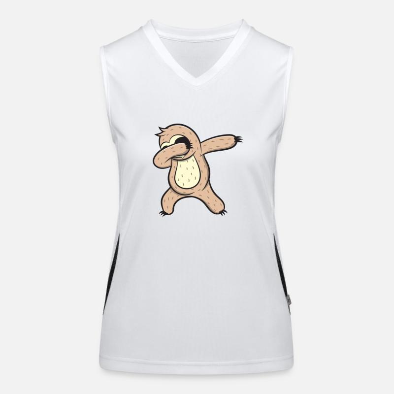 Dabbing Sloth Dab Dance Dancing HipHop Gift Women's Functional Contrast Tank Top