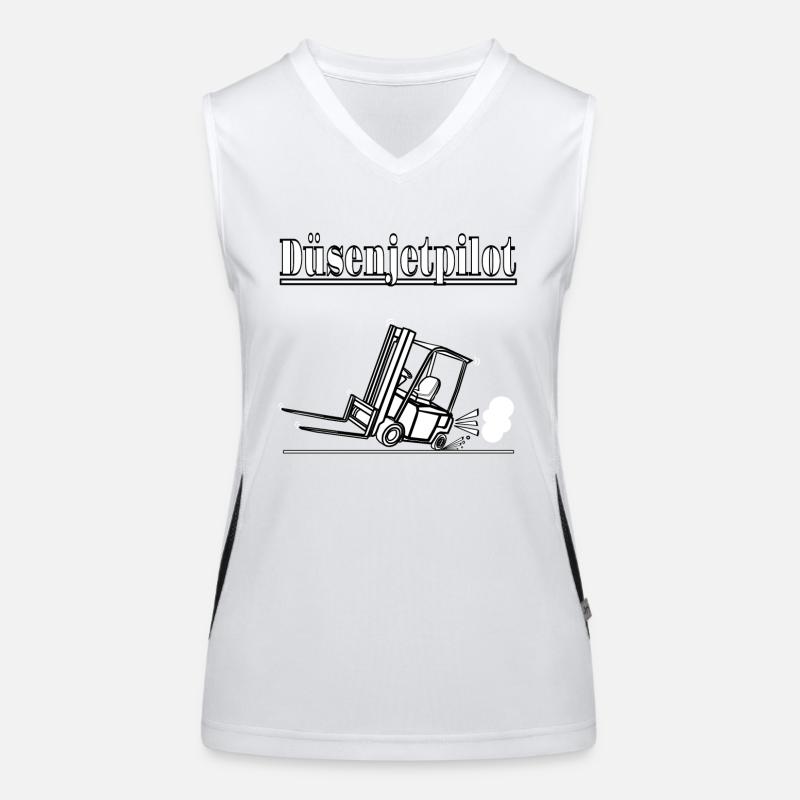 Düsenjetpilot Funktionelles Kontrast-Tank Top für Frauen