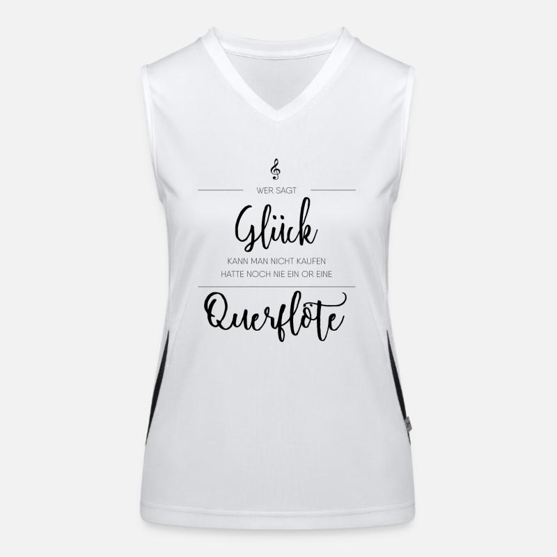 Querflöte Instrument Geschenk Funktionelles Kontrast-Tank Top für Frauen