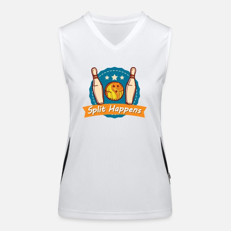 T-shirt de Bowling de Bowling de Happens Débardeur respirant contrasté Femme
