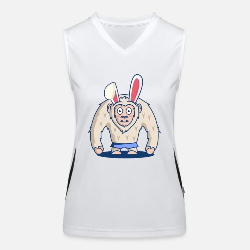 BigFoot Sasquatch Easter Gift T-Shirt Women's Functional Contrast Tank Top